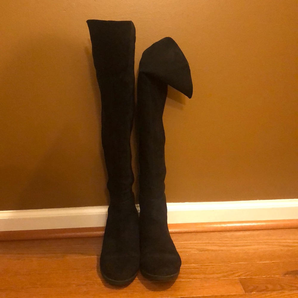 Knee high black boots